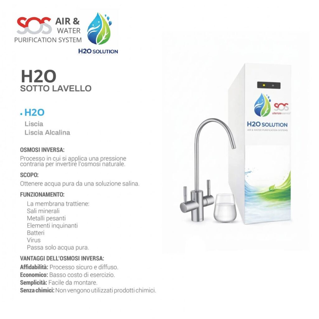 SOS H2O sotto lavello acqua liscia