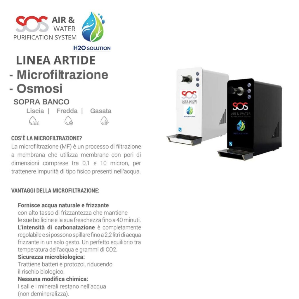 sos microfiltrazione sopra banco linea artide