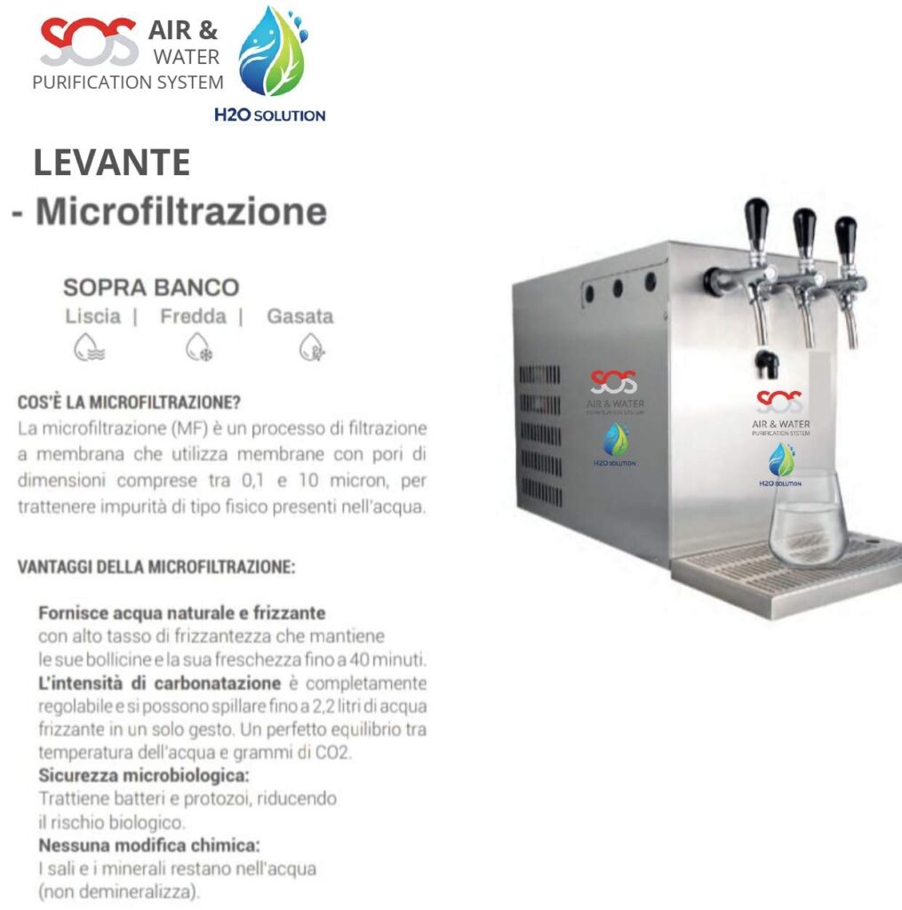 sos microfiltrazione sopra banco linea levante